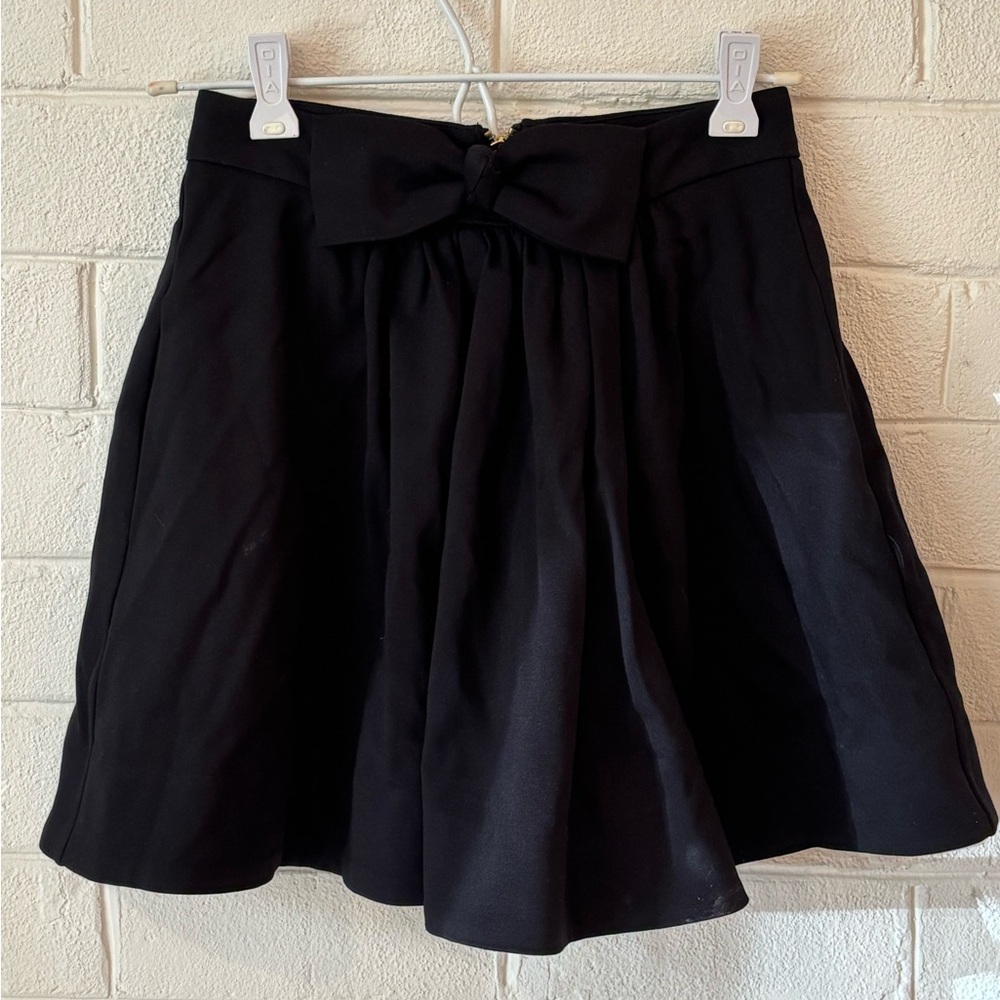 Girls - Kate Spade Black Pleated Skirt with Bow Detail